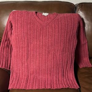 J. Crew v-neck ribbed wool sweater